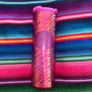 Starbucks 2022 Disco Iridescent Metallic Pink Purple Twisted Hot Tumbler